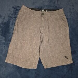 Da Hui Board Shorts Mens Size 30 Gray Lightweight Unlined Surf‎ Swim Beach